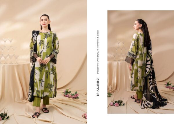 Digital printed 3PC lawn