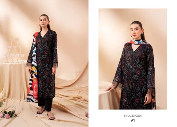 Digital printed 3 PC lawn
